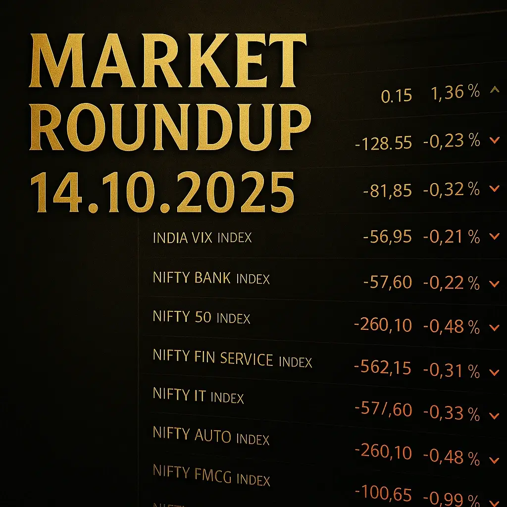 Market Roundup 14.10.2025: Nifty and Bank Nifty end lower as financials drag